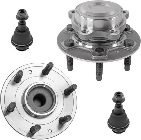ديترويت المحور - مجموعة محاور العجلات الأمامية RWD لـ 2019-2022 Chevy GMC Silverado Sierra 1500، 2021-2022 Suburban Tahoe Yukon Cadillac Escalade، 2 محاور محمل للعجلات 2 استبدال مفاصل الكرة السفلية in Saudi Arabia