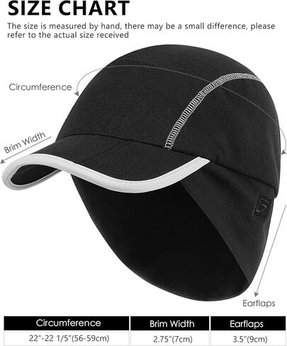 قبعة كروية من الصوف من GADIEMKENSD مع جهاز تدفئة للأذن منسدلة، حافة قابلة للطي، قبعة شتوية عاكسة للجنسين in Kuwait