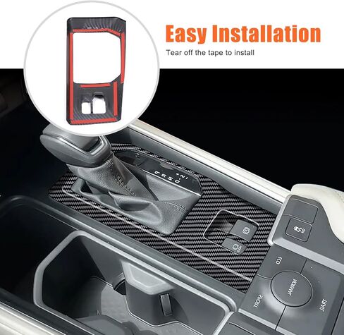 PIUGILH Gear Shift Frame Cover Compatible with Toyota Grand Highlander 2024 2025 Accessories, Gear Box Shift Knob Panel Trim (Carbon Fiber Color) in Saudi Arabia