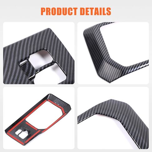 PIUGILH Gear Shift Frame Cover Compatible with Toyota Grand Highlander 2024 2025 Accessories, Gear Box Shift Knob Panel Trim (Carbon Fiber Color) in Saudi Arabia