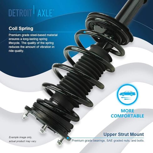Detroit Axle - 2 Front Struts for 2007-2010 Ford Edge Lincoln MKX 2008 2009, Pair Struts w/Coil Spring Assembly Replacement Quick Install Ready Strut Shock Assembly in Saudi Arabia