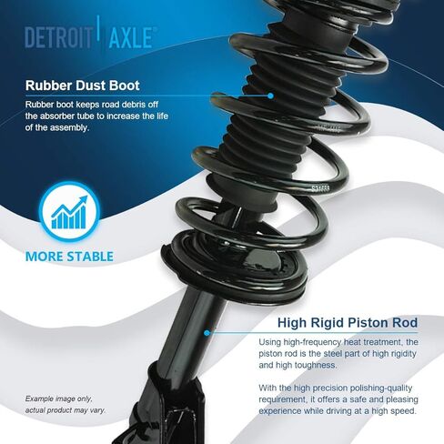 Detroit Axle - 2 Front Struts for 2007-2010 Ford Edge Lincoln MKX 2008 2009, Pair Struts w/Coil Spring Assembly Replacement Quick Install Ready Strut Shock Assembly in Saudi Arabia