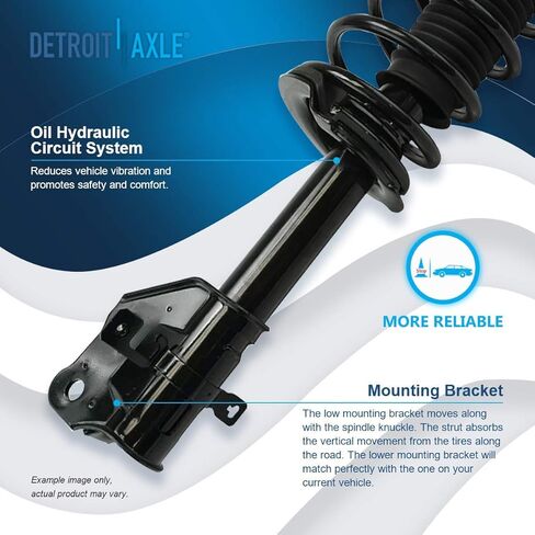 Detroit Axle - 2 Front Struts for 2007-2010 Ford Edge Lincoln MKX 2008 2009, Pair Struts w/Coil Spring Assembly Replacement Quick Install Ready Strut Shock Assembly in Saudi Arabia