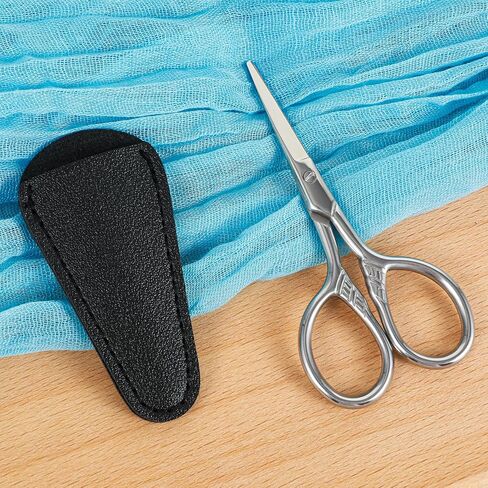 3.54-inch Small Sewing Scissors, Stainless Steel Embroidery Craft Scissors with Sheath, Precision DIY Crafting & Office Cutting Tools in Saudi Arabia