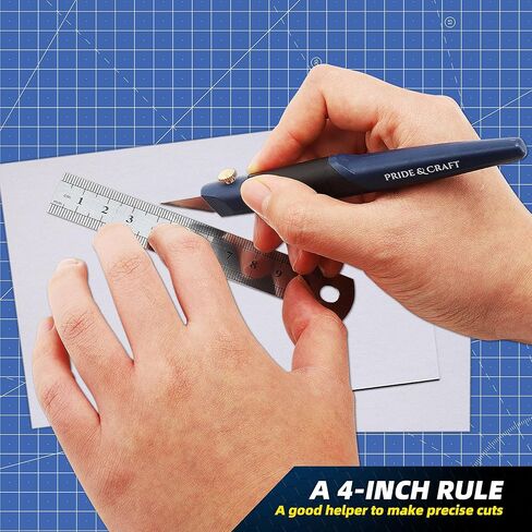 31-Piece Precision Hobby Knife Set for Crafting, Modeling & DIY Projects, Ultra-Sharp SK-Steel Blades for Detail Cutting on Paper, Plastic, Wood, Leather, Foam and Art Materials in Saudi Arabia