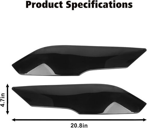 RT-TCZ Smoked Black Front Headlights Lamp Cover Guard Trim Decoration Exterior Accessories for Ford Mustang 2018-2023 in Saudi Arabia