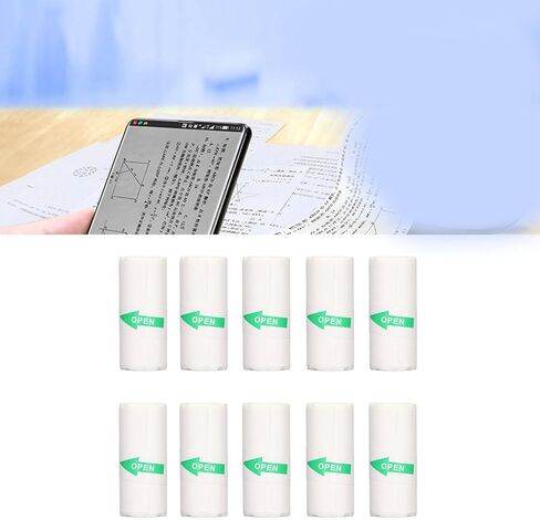 Thermal Printer Paper, Sticker Printer Paper, 10 Roll 57x25mm Portable Self Adhesive Mini Printing Paper Thermal Paper Rolls for Label Wrong Questions Photo in Saudi Arabia