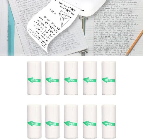 Thermal Printer Paper, Sticker Printer Paper, 10 Roll 57x25mm Portable Self Adhesive Mini Printing Paper Thermal Paper Rolls for Label Wrong Questions Photo in Saudi Arabia