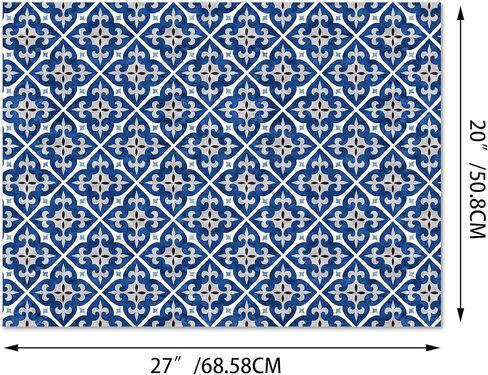12 Sheets Moroccan Mosaic Wrapping Paper | 6 Navy Blue Vintage Mandala Designs | Moroccan Tiles Gift Wrap for Birthday Wedding Baby Shower Wrapping Holiday Crafts DIY Gift Packing,20 x 27 In in Saudi Arabia