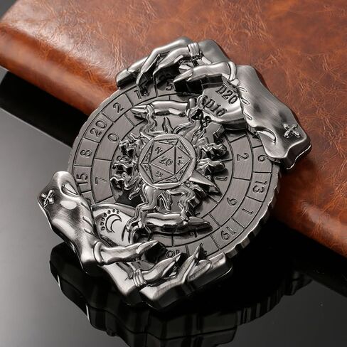 مجموعة نرد الروليت شادو كلوز لمجموعة نرد DND، نرد تنين معدني D&D مع حقيبة هدايا للعبة DND، هدايا لعبة طاولة لعب الأدوار RPG (أسود) in Kuwait