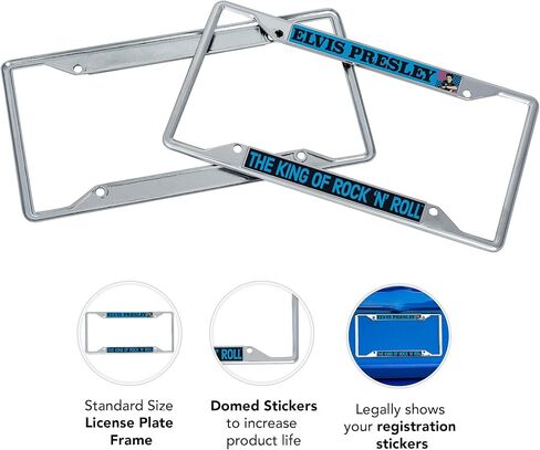 Desert Cactus Elvis Presley Car Accessories Metal License Plate Frame and Tag Holder for Front or Rear of Car (Style 2) in Saudi Arabia