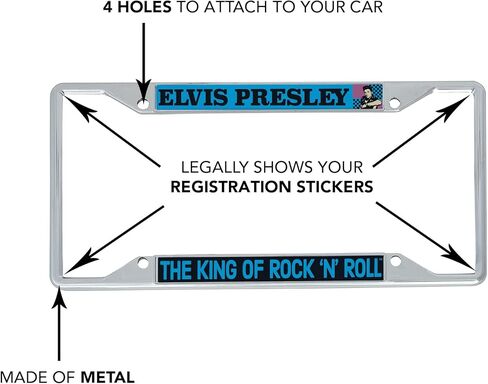 Desert Cactus Elvis Presley Car Accessories Metal License Plate Frame and Tag Holder for Front or Rear of Car (Style 2) in Saudi Arabia