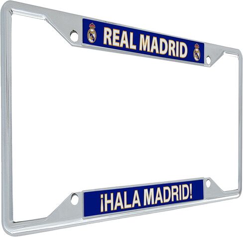 Desert Cactus Real Madrid FC Car Accessories Los Blancos Madridistas Soccer Metal License Plate Frame and Tag Holder for Front or Rear of Vehicle (Frame - Design E) in Saudi Arabia