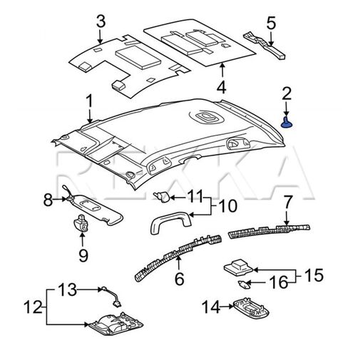 Rexka 10 قطعة مشابك تثبيت سقف السقف 90467-05164-E2 لسيارة Toyota Corolla 2009-2013 Prius 2006-2009 Yaris 2007-2012 9046705164E2 in Kuwait