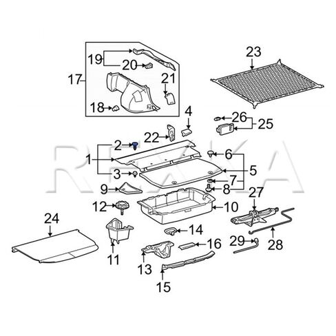 Rexka 10 قطعة مشابك تثبيت سقف السقف 90467-05164-E2 لسيارة Toyota Corolla 2009-2013 Prius 2006-2009 Yaris 2007-2012 9046705164E2 in Kuwait