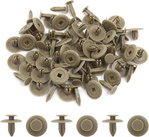 uxcell Universal 6mm Beige Plastic Trim Rivets Buckle Fastener Clips 40PCS for Car SUV in Saudi Arabia