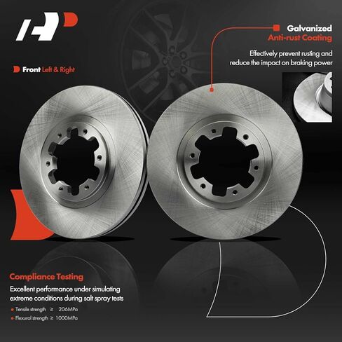 A-Premium 11.81 inch (300mm) Front Vented Disc Brake Rotors Compatible with Select Nissan and Infiniti Models - Pathfinder 1998-2004, QX4 1998-2003, 2-PC Set in Saudi Arabia