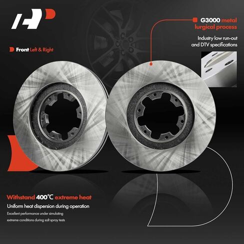 A-Premium 11.81 inch (300mm) Front Vented Disc Brake Rotors Compatible with Select Nissan and Infiniti Models - Pathfinder 1998-2004, QX4 1998-2003, 2-PC Set in Saudi Arabia