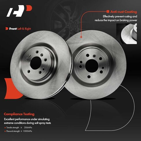 A-Premium 13.78 inch (350mm) Front Vented Disc Brake Rotors Compatible with Select Mercedes-Benz Models - W166 Series GL350 2013-2016, GL450 2014, GLS450 2017-2019, ML350 2012-2015, ML400, 2-PC Set in Saudi Arabia