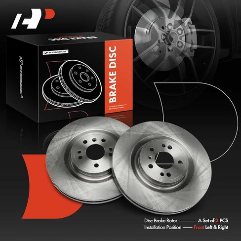 A-Premium 13.78 inch (350mm) Front Vented Disc Brake Rotors Compatible with Select Mercedes-Benz Models - W166 Series GL350 2013-2016, GL450 2014, GLS450 2017-2019, ML350 2012-2015, ML400, 2-PC Set in Saudi Arabia