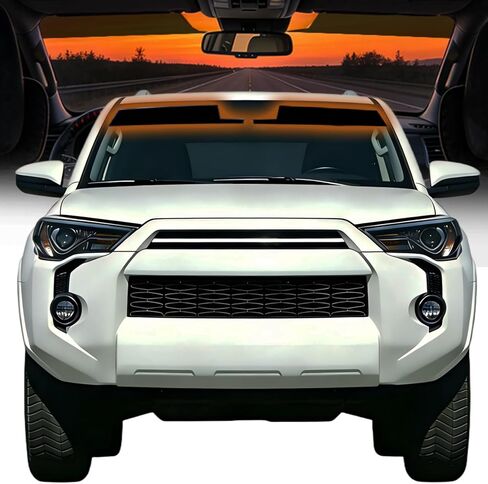 AUTOTEK Windshield Sun Strip for Toyota 4Runner 2014-2024, Anti-Glare and UV Protection Automotive Tint Strip, Custom Fit and Easy Installation Precut Window Tint Film Sun Visor, Black in Saudi Arabia