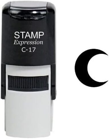 stampexpression - Dark Cresent Moon Self Inking Rubber Stamp - Black Ink (A-6287) in Saudi Arabia