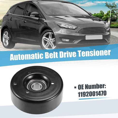 uxcell Belt Tensioner Pulley Assembly Accessory Tightener Pulley No.1192001470 for Mercedes-Benz SLK 230 1998-2004 Black Metal in Saudi Arabia