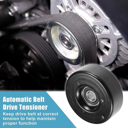 uxcell Belt Tensioner Pulley Assembly Accessory Tightener Pulley No.1192001470 for Mercedes-Benz SLK 230 1998-2004 Black Metal in Saudi Arabia