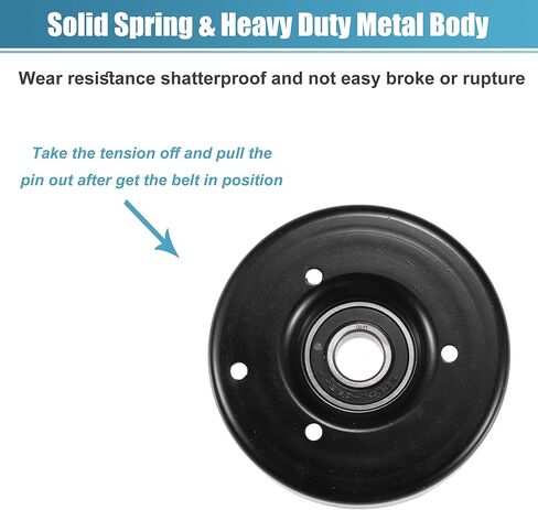 uxcell Belt Tensioner Pulley Assembly Accessory Tightener Pulley No.1192001470 for Mercedes-Benz SLK 230 1998-2004 Black Metal in Saudi Arabia