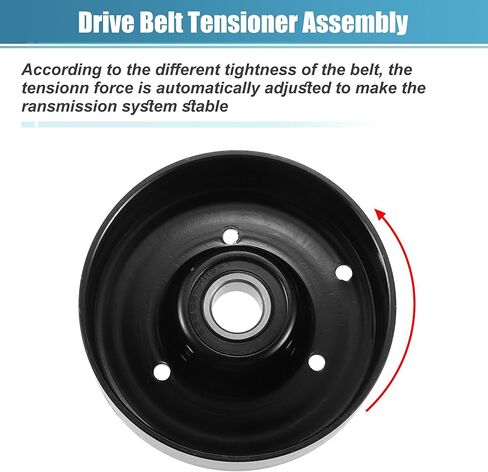 uxcell Belt Tensioner Pulley Assembly Accessory Tightener Pulley No.1192001470 for Mercedes-Benz SLK 230 1998-2004 Black Metal in Saudi Arabia