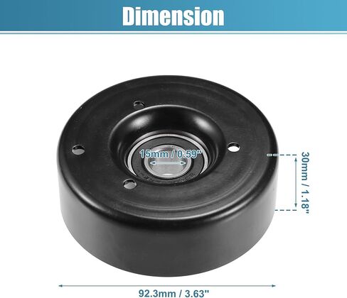 uxcell Belt Tensioner Pulley Assembly Accessory Tightener Pulley No.1192001470 for Mercedes-Benz SLK 230 1998-2004 Black Metal in Saudi Arabia