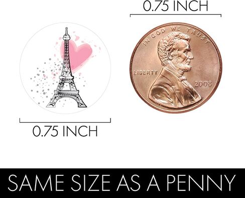 Paris Birthday Party Chocolate Kisses Candy Stickers, Paris Party Favors Stickers - 180 Count in Saudi Arabia