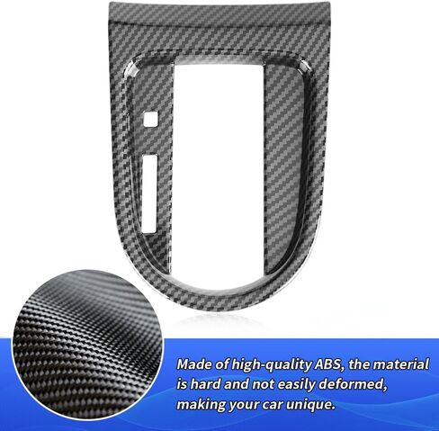 Car Center Console Gear Shift Panel Trim Cover for Ford Mustang 2015 2016 2017 2018 2019 2020 2021 2022 2023 Auto Interior Decor Accessories Central Control Protection Frame Carbon Fiber Style in Saudi Arabia