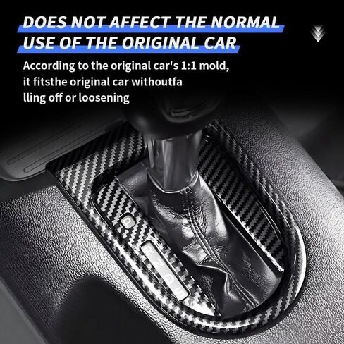 Car Center Console Gear Shift Panel Trim Cover for Ford Mustang 2015 2016 2017 2018 2019 2020 2021 2022 2023 Auto Interior Decor Accessories Central Control Protection Frame Carbon Fiber Style in Saudi Arabia