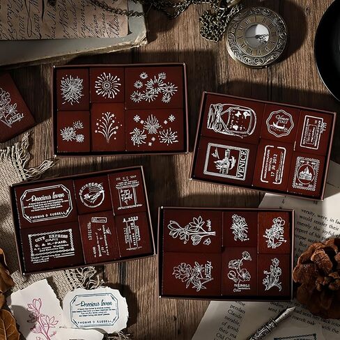 Fireworks Wooden Stamps for Crafting–Premium Wooden Rubber Stamps Set, Perfect for Scrapbooking and Art Projects in Saudi Arabia