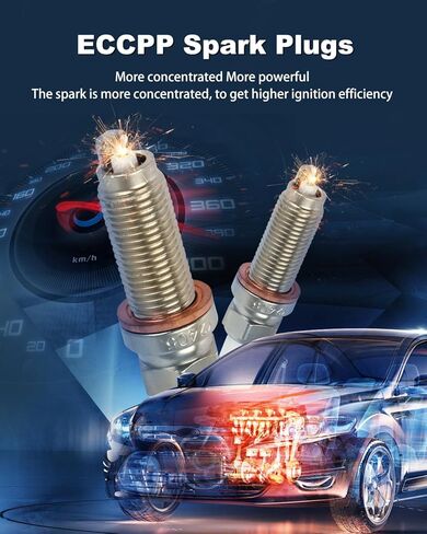 ECCPP Platinum Iridium Spark Plugs 93476 for Land Rover Range Rover 2014-2019,Discovery 2017-2020,Range Rover Sport 2014-2019,Range Rover Velar & for Jaguar F-Pace,XF,XJ,XE pack of 6 in Saudi Arabia
