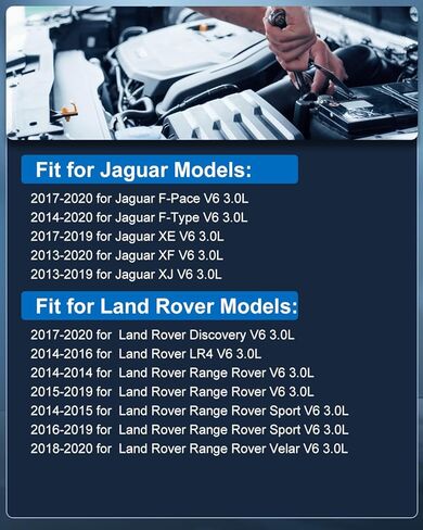 ECCPP Platinum Iridium Spark Plugs 93476 for Land Rover Range Rover 2014-2019,Discovery 2017-2020,Range Rover Sport 2014-2019,Range Rover Velar & for Jaguar F-Pace,XF,XJ,XE pack of 6 in Saudi Arabia