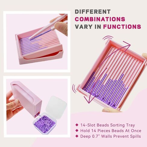 5mm Fuse Bead Single Needle Tweezer & Aligner Tray Kit, Efficient Iron Bead Sorting Tools with Effortless Beads Recovery for Experienced Enthusiasts in Kuwait