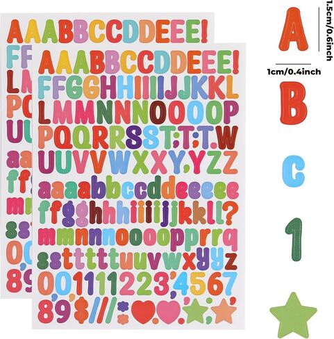 Alphabet Stickers 10 Sheets Alphabet Stickers Vinyl Self-Adhesive Number Sticker, Mailbox Numbers Labels DIY Crafts Art Making, Decals for Sign,Notebook, Classroom Decor, Door in Saudi Arabia