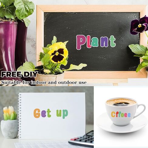 Alphabet Stickers 10 Sheets Alphabet Stickers Vinyl Self-Adhesive Number Sticker, Mailbox Numbers Labels DIY Crafts Art Making, Decals for Sign,Notebook, Classroom Decor, Door in Saudi Arabia