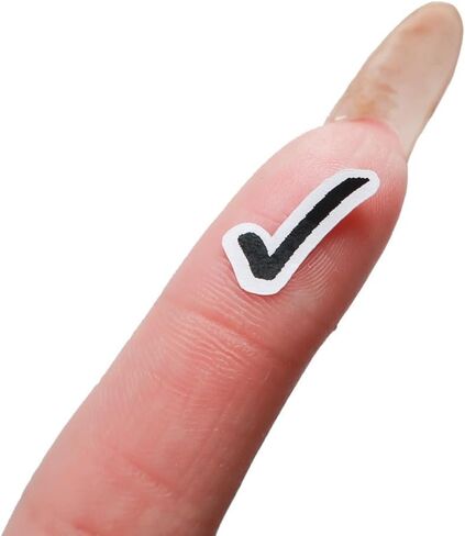 Checkmark Complete Done Productivity Mini Planner Stickers (176 Stickers) (Matte White, Black) in Saudi Arabia