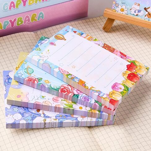 Dream Garden Sticky Notes Stationary Set 50 Double Sided Stationery Papers for School, Home Office Message Pads(2.95X4.33in) in Saudi Arabia
