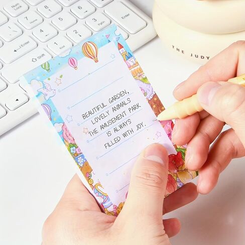Dream Garden Sticky Notes Stationary Set 50 Double Sided Stationery Papers for School, Home Office Message Pads(2.95X4.33in) in Saudi Arabia