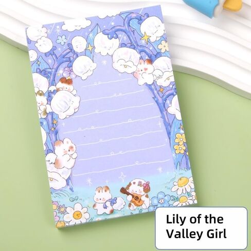 Dream Garden Sticky Notes Stationary Set 50 Double Sided Stationery Papers for School, Home Office Message Pads(2.95X4.33in) in Saudi Arabia