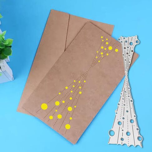 Die Cuts for Card Making, Bubble Metal Cutting Dies for Scrapbooking, Spotty Line Stencil Template Craft Embossing Paper Dies, DIY Art Die Cutting Point Edge Stencils for Photo Album (Silver-1) in Saudi Arabia