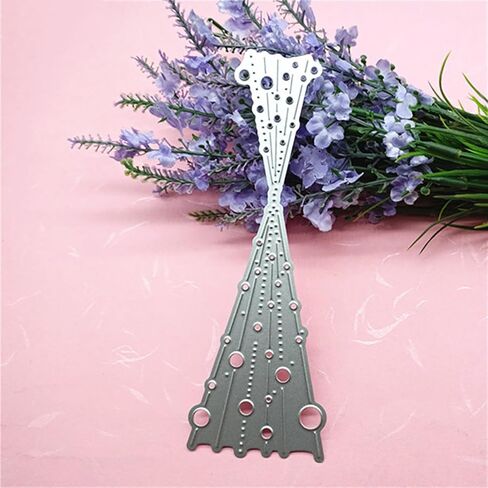 Die Cuts for Card Making, Bubble Metal Cutting Dies for Scrapbooking, Spotty Line Stencil Template Craft Embossing Paper Dies, DIY Art Die Cutting Point Edge Stencils for Photo Album (Silver-1) in Saudi Arabia