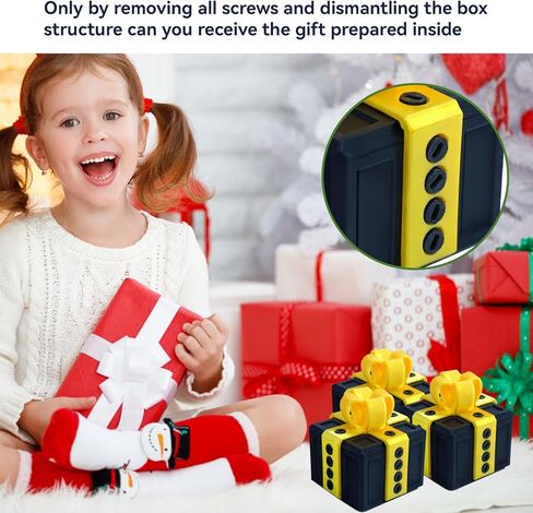 Frdhee Annoying Gift Box with Screws, 3D Printed Prank Screw Box Surprise Funny Prank Christmas Gift Box, Hilarious Money Card Container, Novelty 3D Printed Annoying Box, 6.5x6.5cm(Red green) in Saudi Arabia
