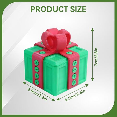 Frdhee Annoying Gift Box with Screws, 3D Printed Prank Screw Box Surprise Funny Prank Christmas Gift Box, Hilarious Money Card Container, Novelty 3D Printed Annoying Box, 6.5x6.5cm(Red green) in Saudi Arabia
