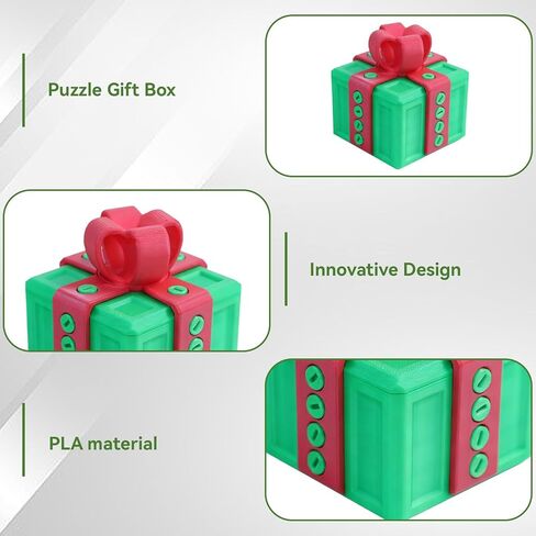 Frdhee Annoying Gift Box with Screws, 3D Printed Prank Screw Box Surprise Funny Prank Christmas Gift Box, Hilarious Money Card Container, Novelty 3D Printed Annoying Box, 6.5x6.5cm(Red green) in Saudi Arabia