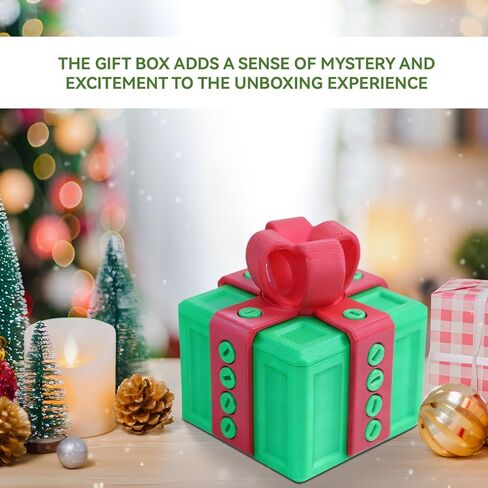 Frdhee Annoying Gift Box with Screws, 3D Printed Prank Screw Box Surprise Funny Prank Christmas Gift Box, Hilarious Money Card Container, Novelty 3D Printed Annoying Box, 6.5x6.5cm(Red green) in Saudi Arabia